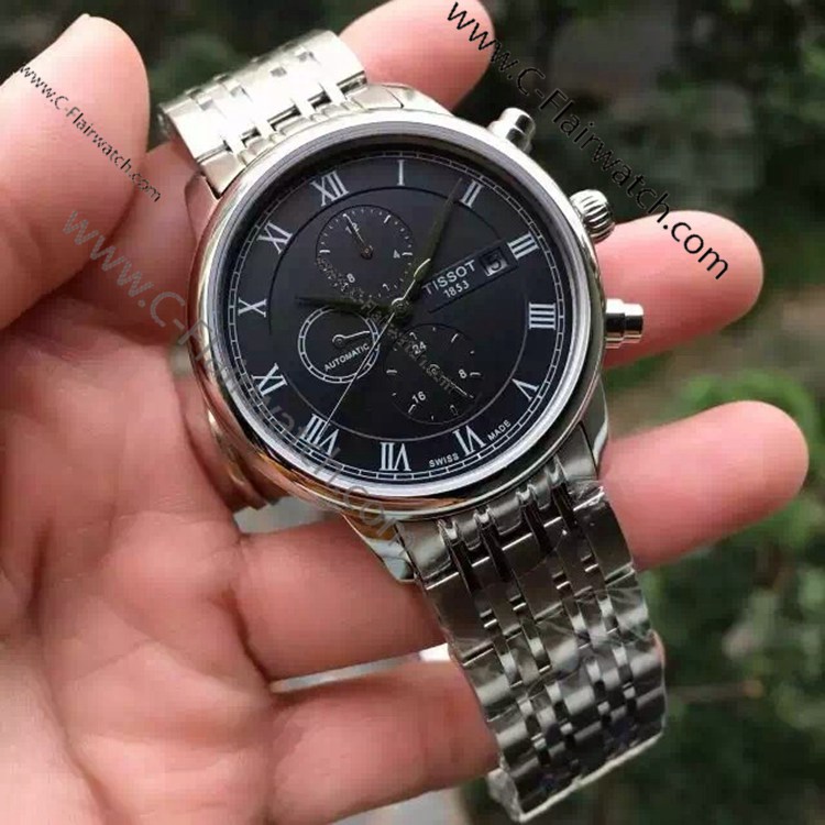 New Replica Tissot T085 Watch Black Chronograph 002